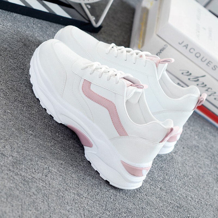Chunky sneakers til kvinder med rosa accenter