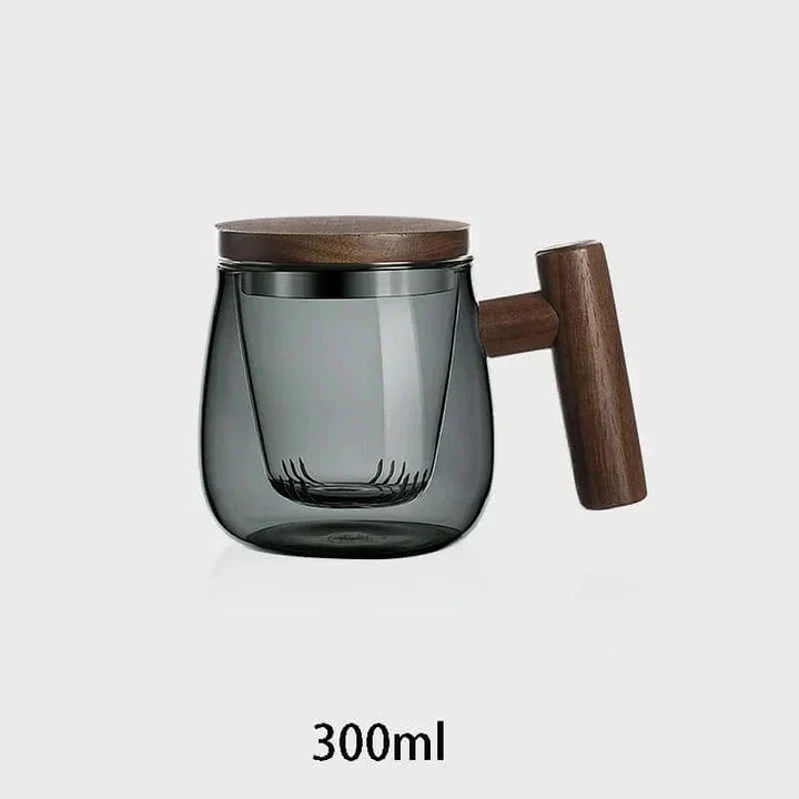 Varmebestandig Glas Teekop med Si og Låg i Elegant Design