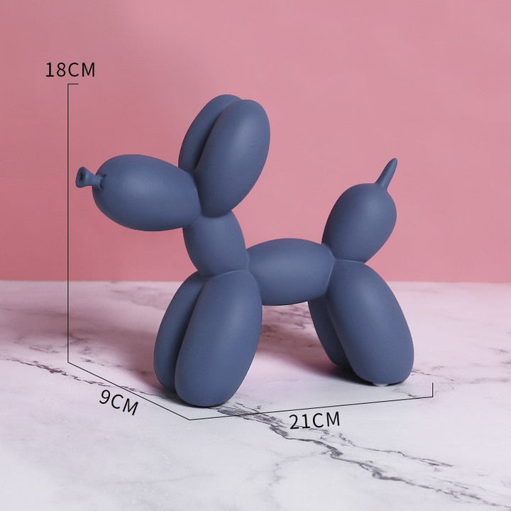 Harlekin Ballonhund Skulptur i Håndlavet Harpiks