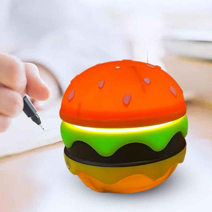 Sammenklappelig Trådløs Hamburger Bordlampe med Justerbar Lysstyrke