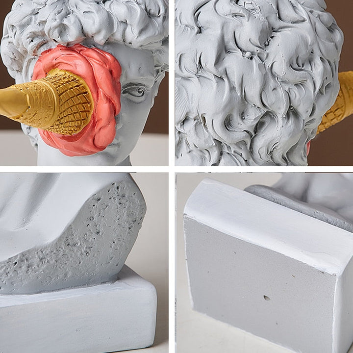 Legesyg Iscreme Figurine Skulptur i Flerfarvet Harpiks