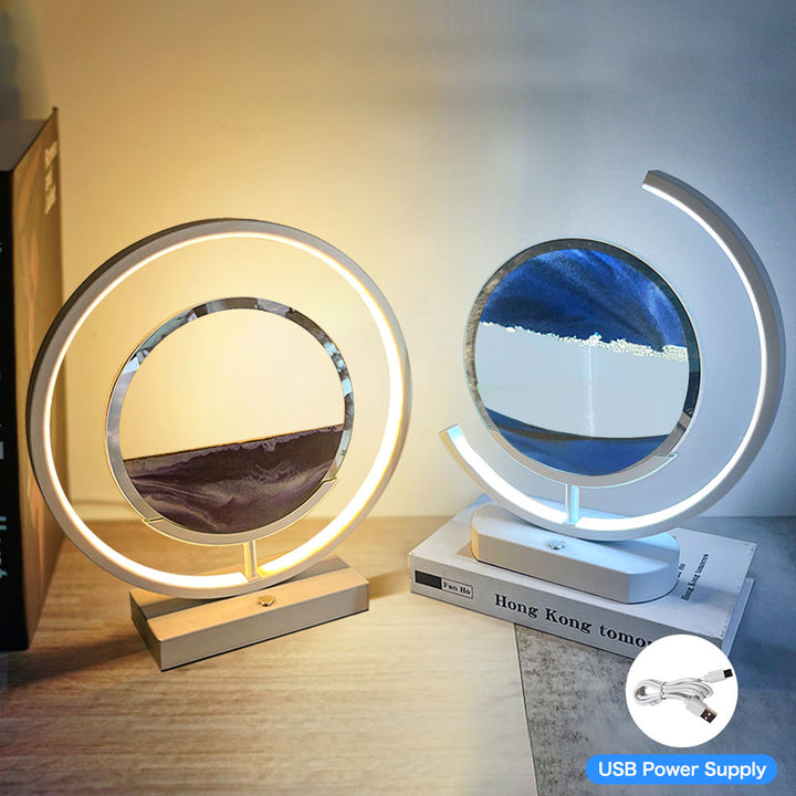 3D LED Sand Kunst Lampe med Beroligende Farver