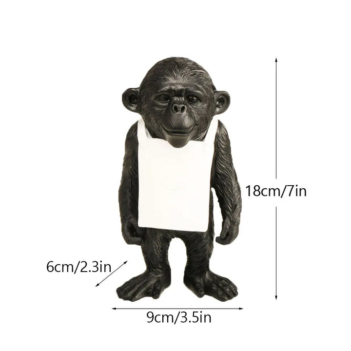 Håndlavet Banksy Blomsterkaster Harpiksskulptur 21,5 cm