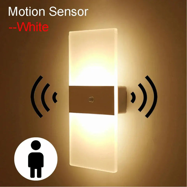 USB Genopladelig Touch Væglampe i Akryl Design