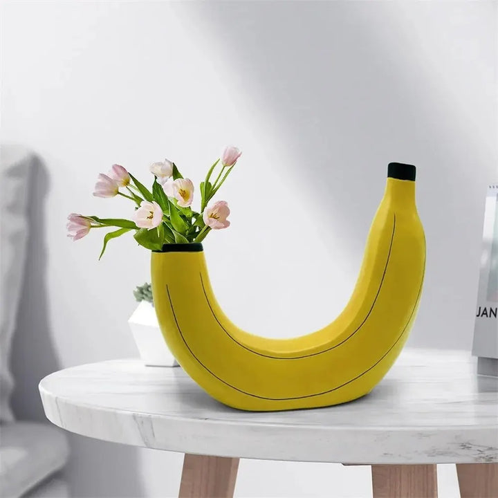 Banana-formet Harpiksvase til Blomsterdekoration