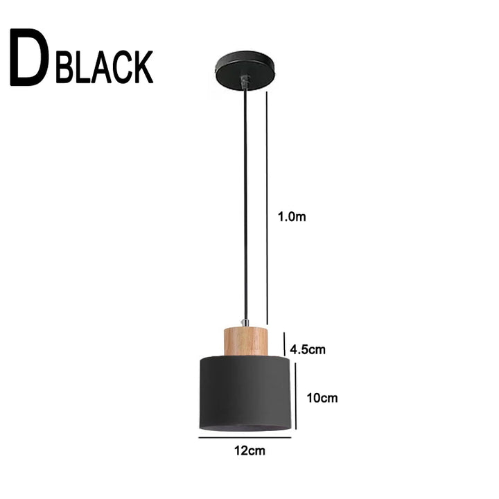Moderne LED Pendellampe i Metal og Træ