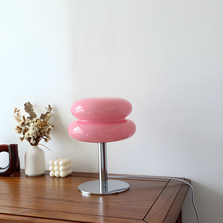 Italiensk Glas LED Bordlampe i Æggeform - Vintage Chic