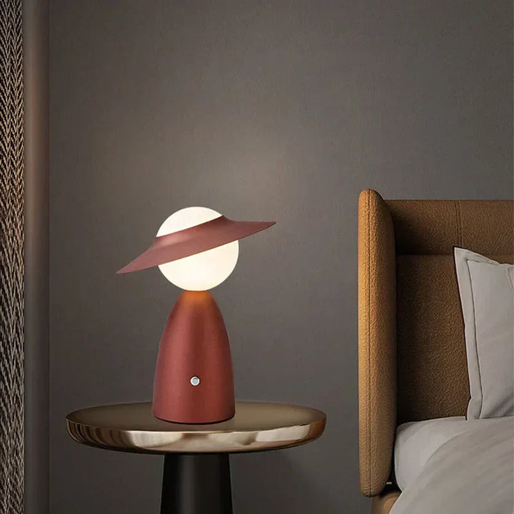 Trådløs Hat-formet Bordlampe med Touch Control