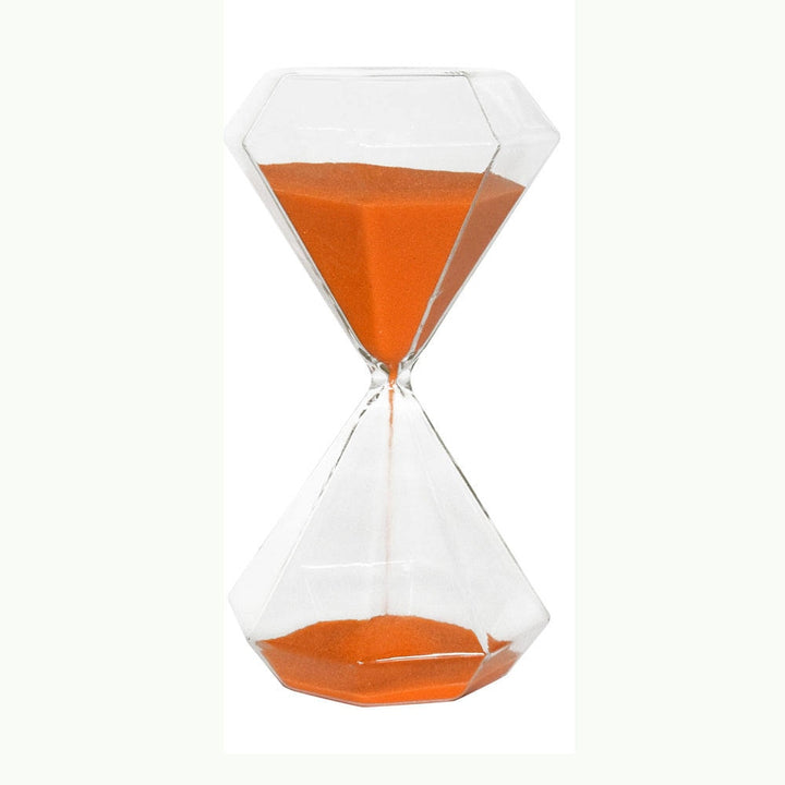 Diamantformet Glas Timeglas med Farverigt Sand - 5-60 Minutters Timer