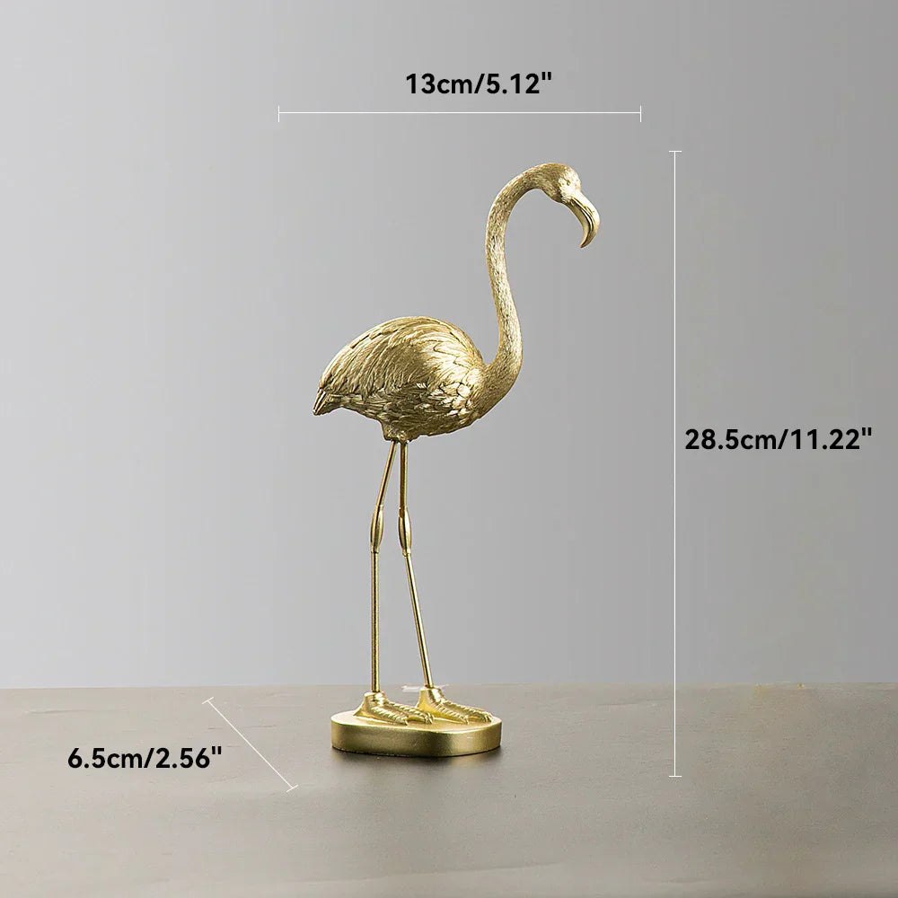 Moderne Flamingo Skulptur i Miljøvenlig Resin