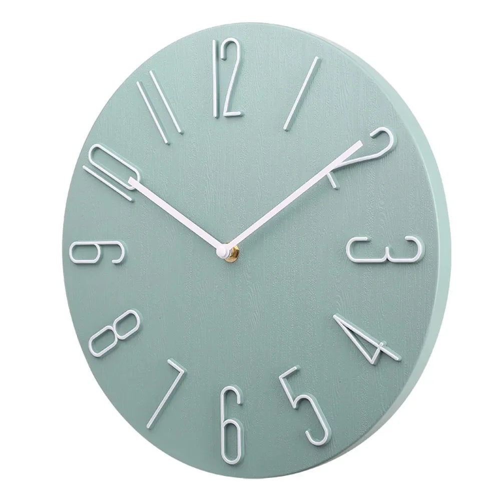 Minimalistisk Quartz Vægur i Hvid, Blå, Sort og Pink