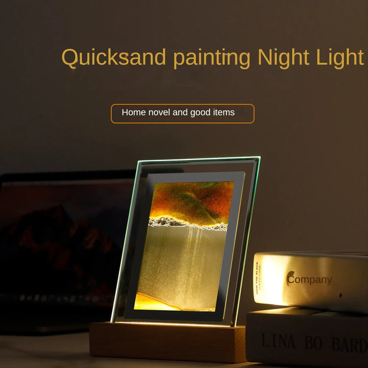 QuickSand Bordlampe med Nattelys og Stresslindring