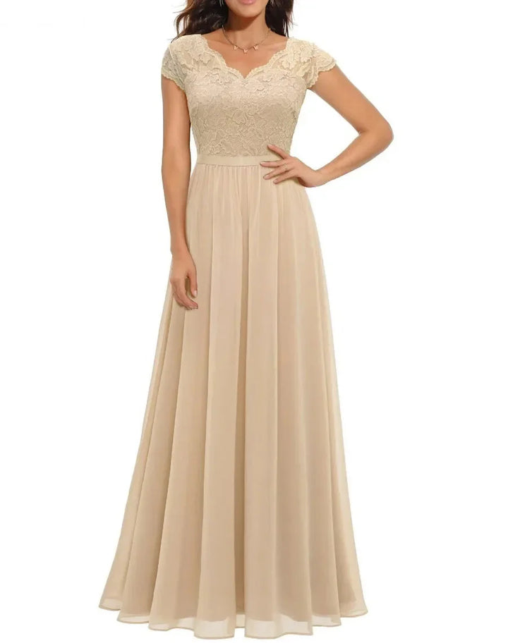 Diane™ | Elegant Lang Blonde Kjole til Kvinder
