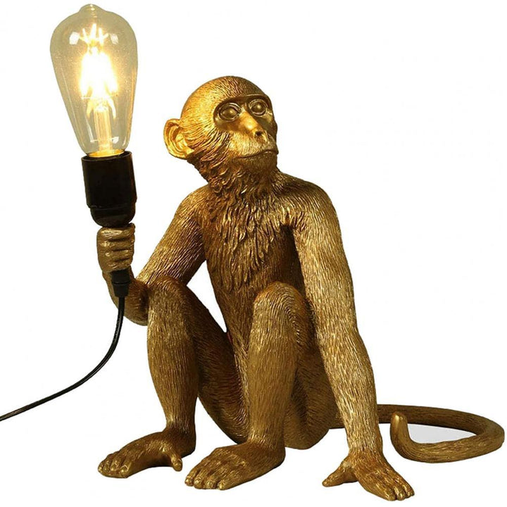 Siddende Abe Bordlampe i Holdbar Resin