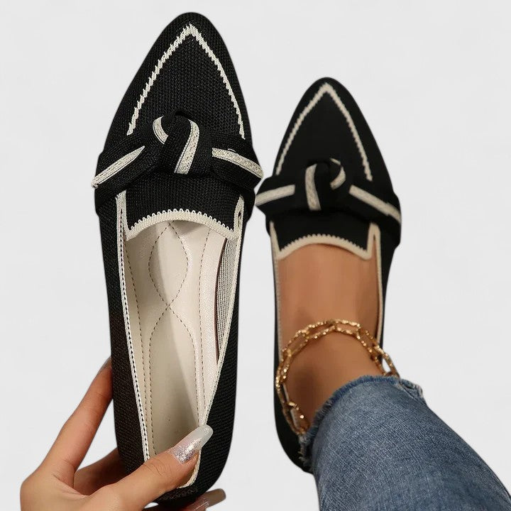 Felicia | Dame Orthopædiske Spidse Slip-ons med Knote