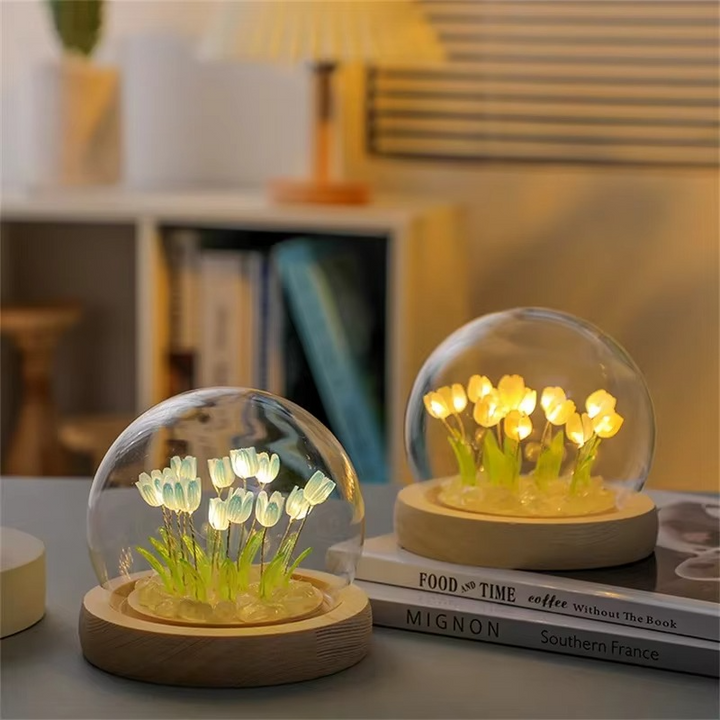 Håndlavet Tulipan LED Nattelys Bordlampe