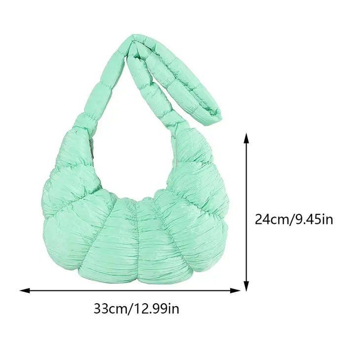 Puff Croissant Skuldertaske i Let Nylon