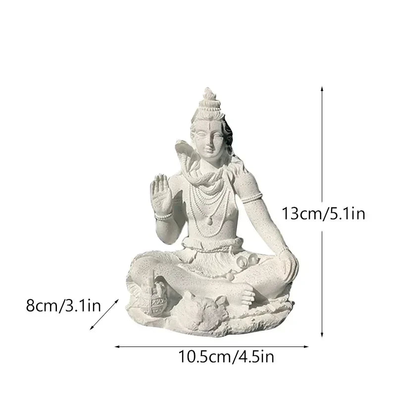 Harz Statuer af Ganesha, Buddha, Shiva, Sai Baba og Hanuman