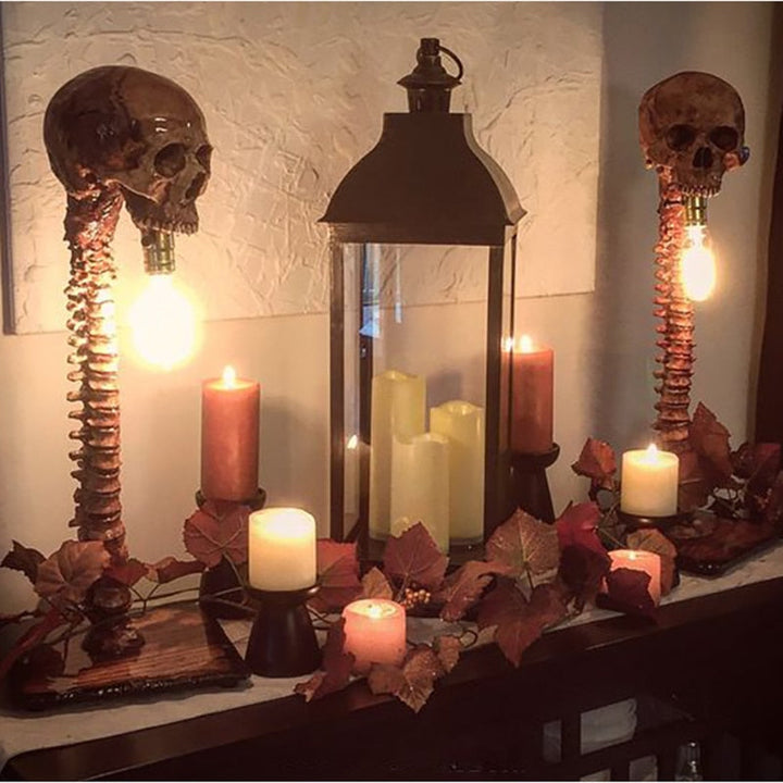 Skeletkranium Bordlampe med Skyggeprojektion