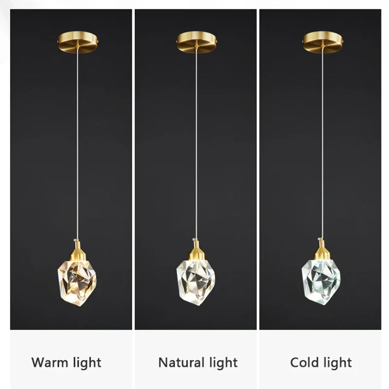 Elegant Krystal Pendel Lys med LED Pærer