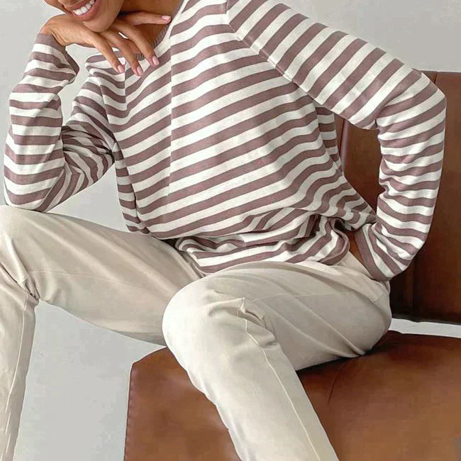 Dana™ | Elegant Stribet Sommer T-Shirt