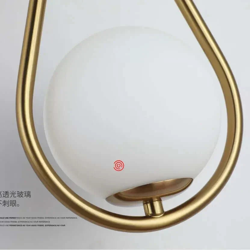 Moderne Glas Orb Væglampe i Sort eller Guld