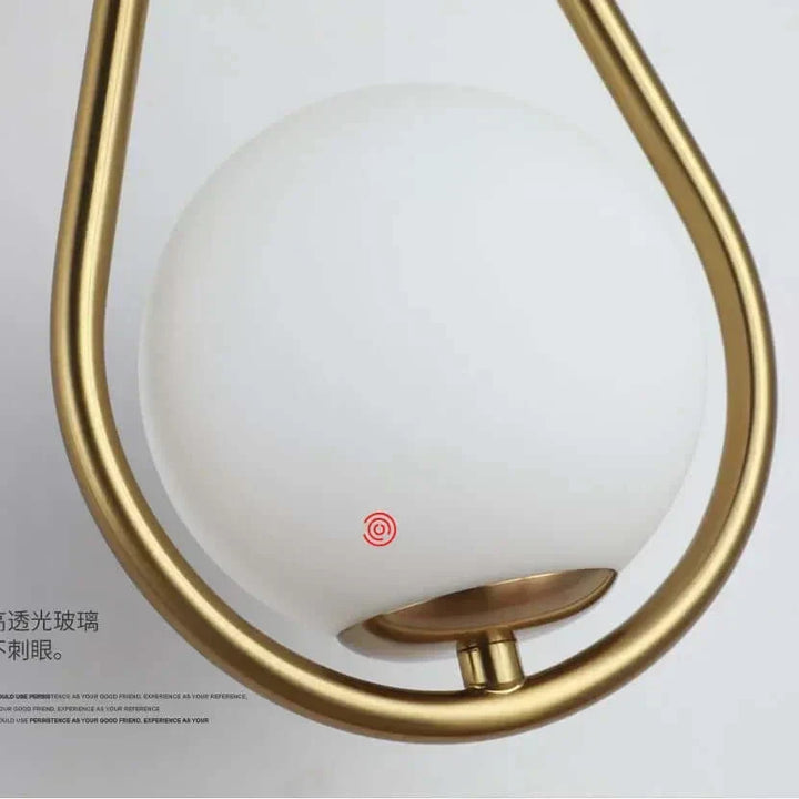 Moderne Glas Orb Væglampe i Sort eller Guld