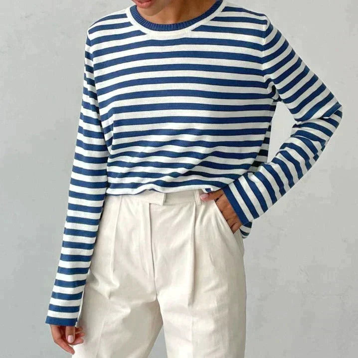 Dana™ | Elegant Stribet Sommer T-Shirt