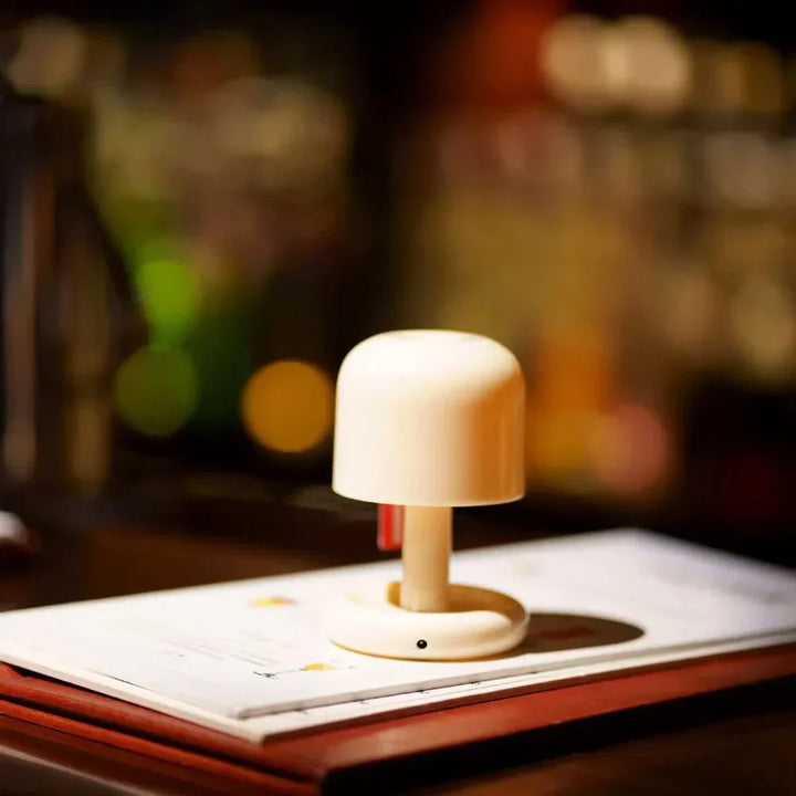 Elegant Metal- og Glasbordlampe med Touch Control og LED