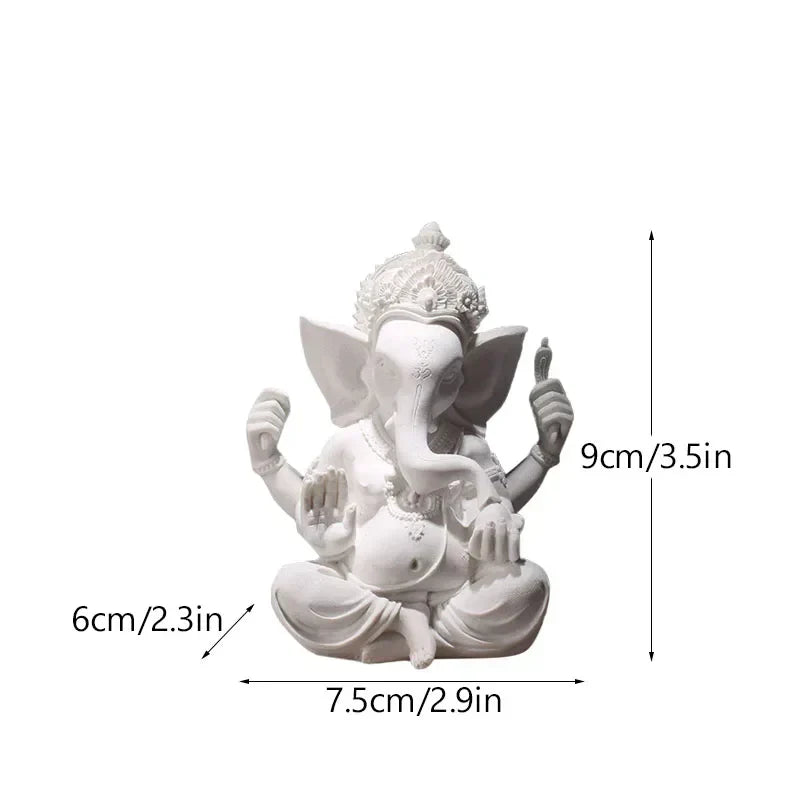 Harz Statuer af Ganesha, Buddha, Shiva, Sai Baba og Hanuman