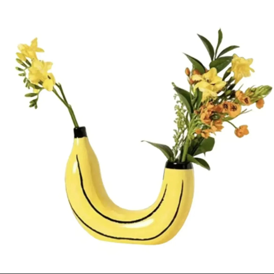 Banana-formet Harpiksvase til Blomsterdekoration