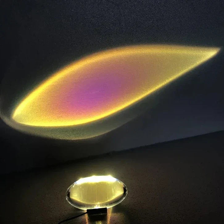 Krystal Bordlampe med Øje af Himlen Motiv