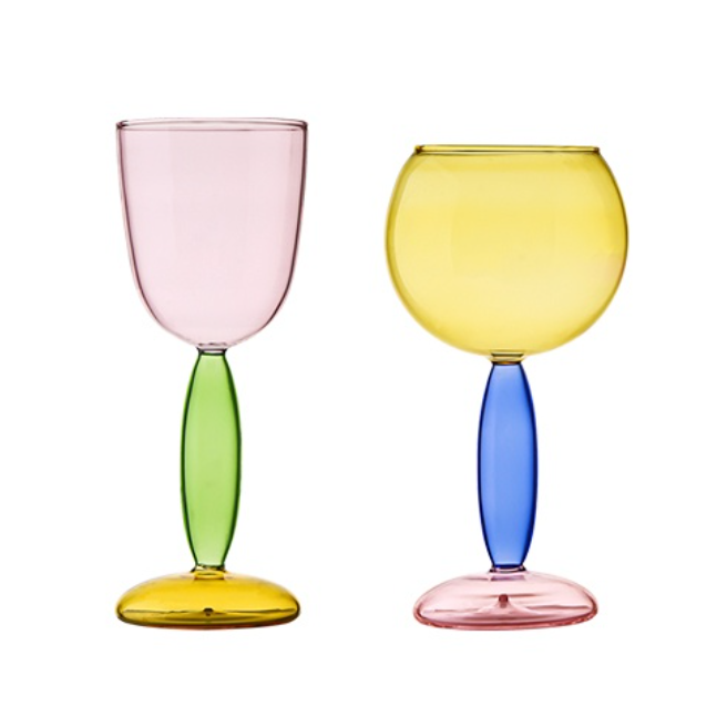 Borosilikatglas Vinglas i Bordeaux og Crimson