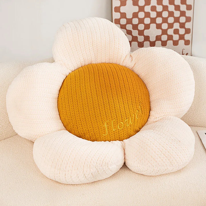 Margueritformet Dekorativ Pude i Blødt Polyester
