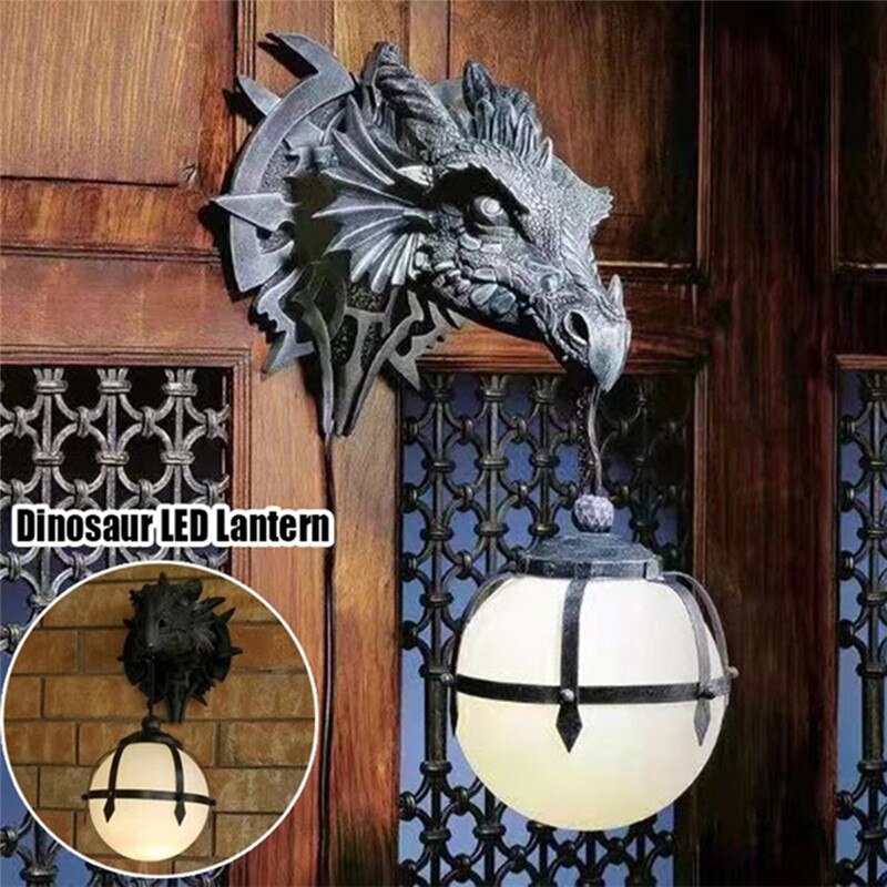 LED Dragehoved Lanterne til Halloween Dekoration