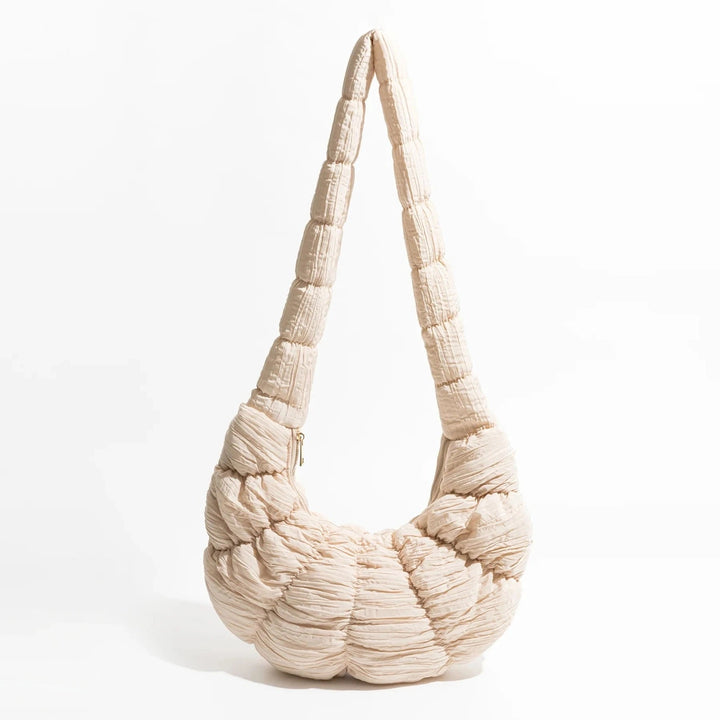 Puff Croissant Skuldertaske i Let Nylon