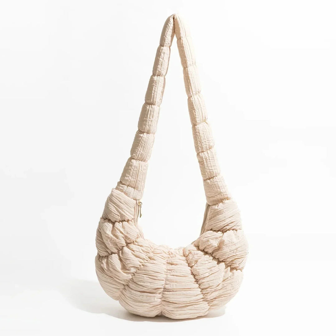 Puff Croissant Skuldertaske i Let Nylon