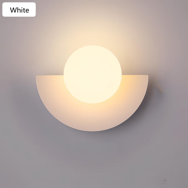 Nordisk Halvcirkel Væglampe med LED i 6 Farver