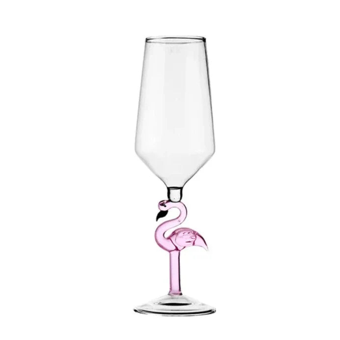 Flamingo Håndtag Glasværk Sæt til Cocktails og Vin