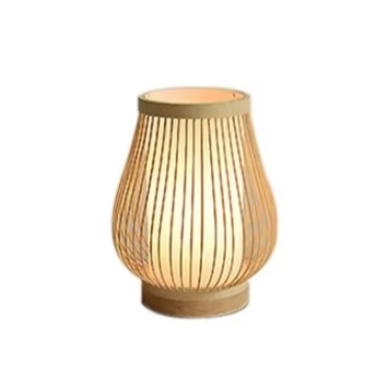 Bambus Bordlampe med Blødt Ambient Lys
