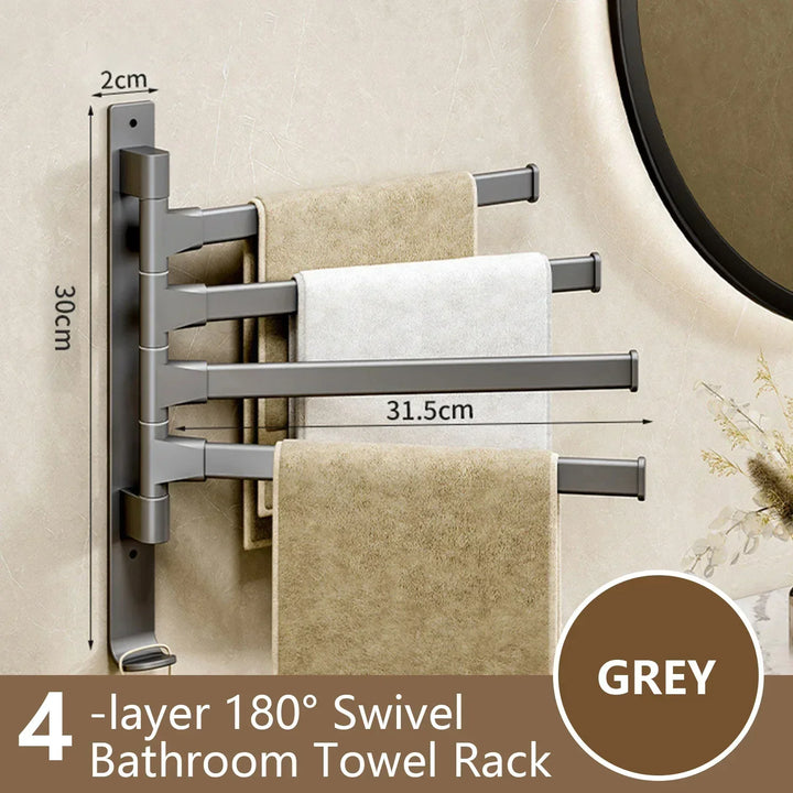 Justerbar Aluminium Håndklædeholder med Forkromet Finish
