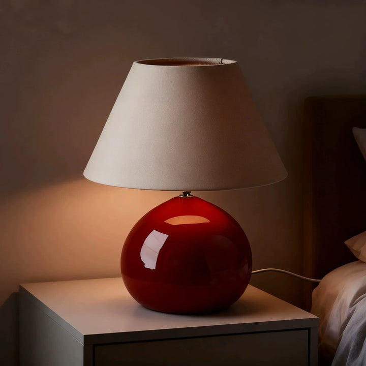 Vintage Kastanje-stil Bordlampe med Varmt Lys