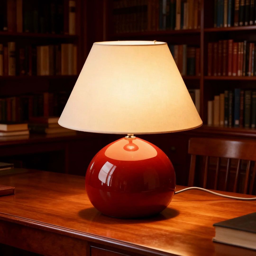 Vintage Kastanje-stil Bordlampe med Varmt Lys
