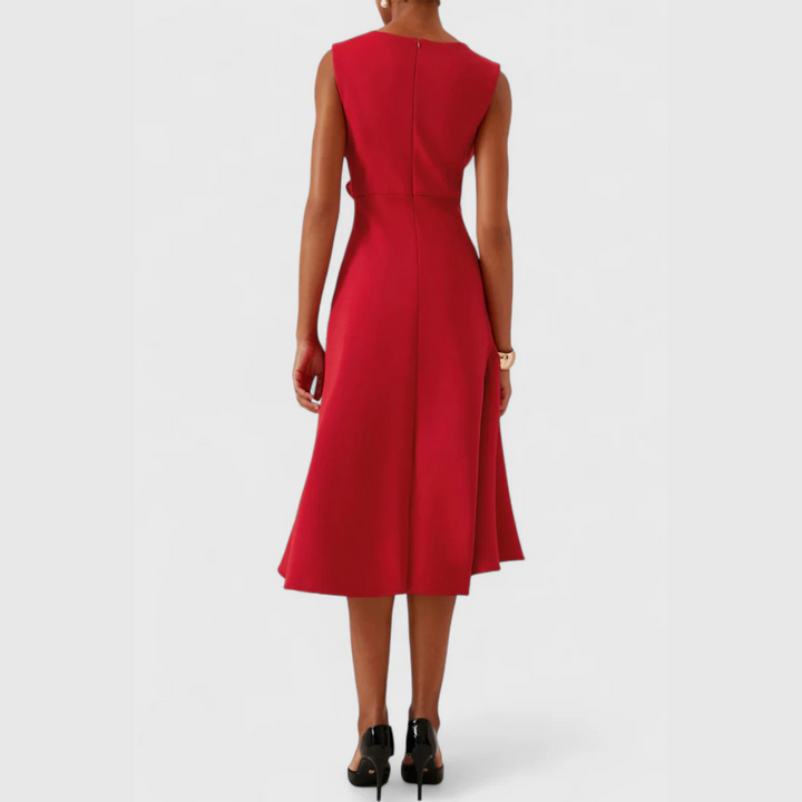 Sheila™ | Draperet Asymmetrisk Midi Kjole