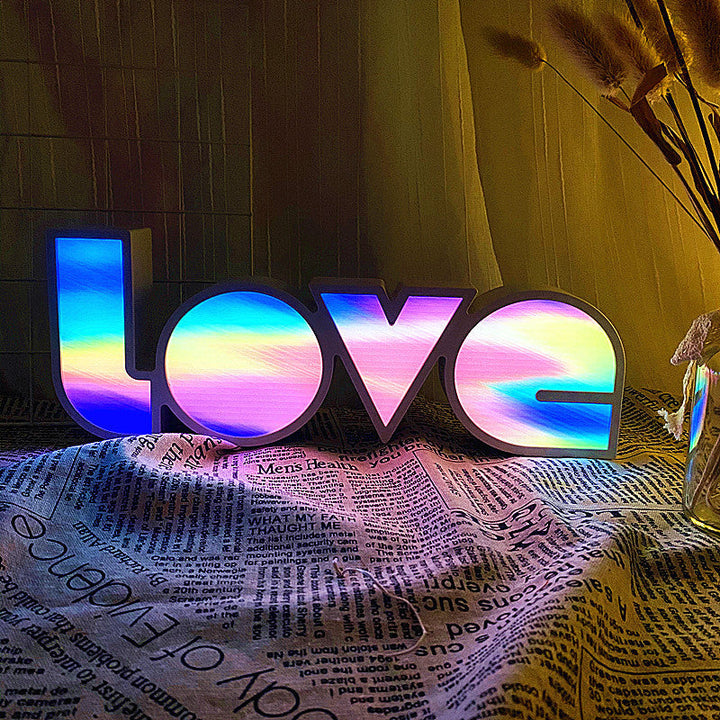Art Deco Vandtæt LED Bordlampe med LOVE Design