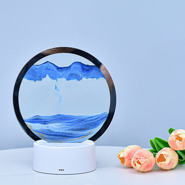 3D Quicksand LED Bordlampe i Glas