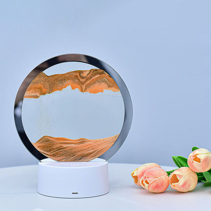 3D Quicksand LED Bordlampe i Glas