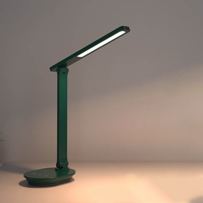 Genopladelig LED Skrivebordslampe med Dobbelt Foldedesign - Pink, Hvid, Grøn