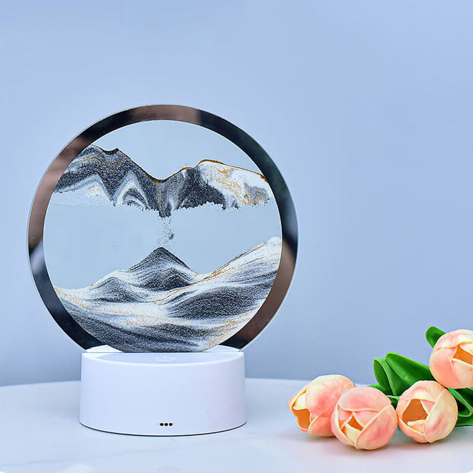 3D Quicksand LED Bordlampe i Glas