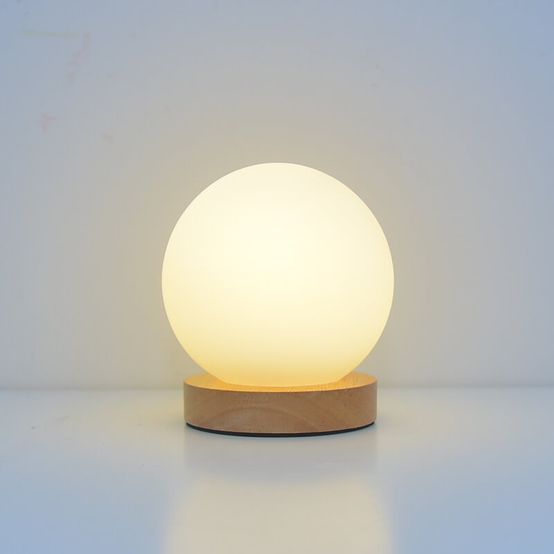 Genopladelig Rund LED Bordlampe med Berøringsfølsom Kontrol